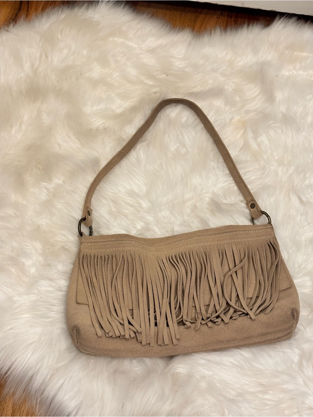Old Navy Leather Fringe Shoulder Bag